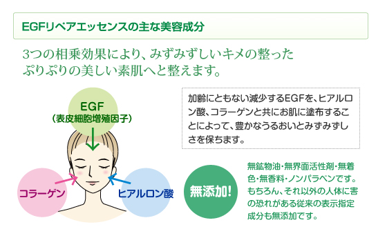 EGFリペアエッセンスの主な美容成分